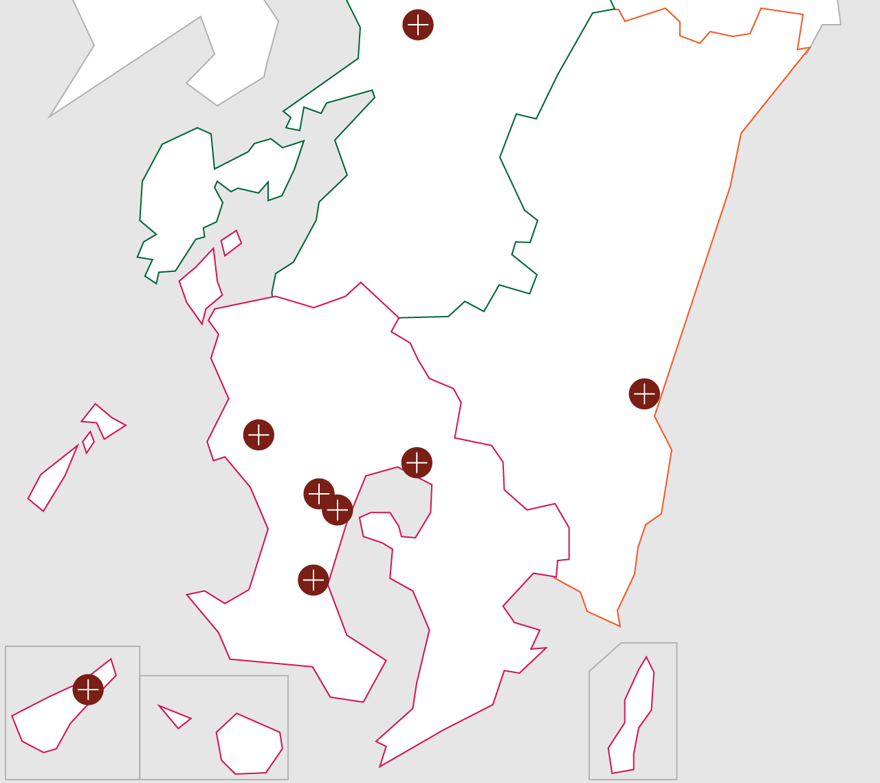 鹿児島県の地図